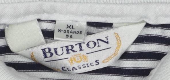 Burton Men's Black XL Striped Polo with Collar