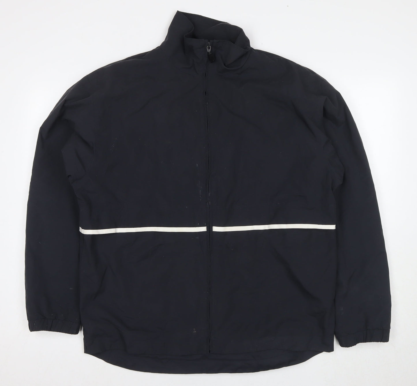 Mens UK Size M Marks and Spencer Black Windbreaker Coat