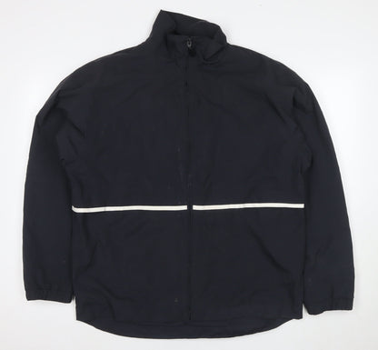 Mens UK Size M Marks and Spencer Black Windbreaker Coat
