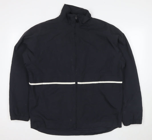 Mens UK Size M Marks and Spencer Black Windbreaker Coat
