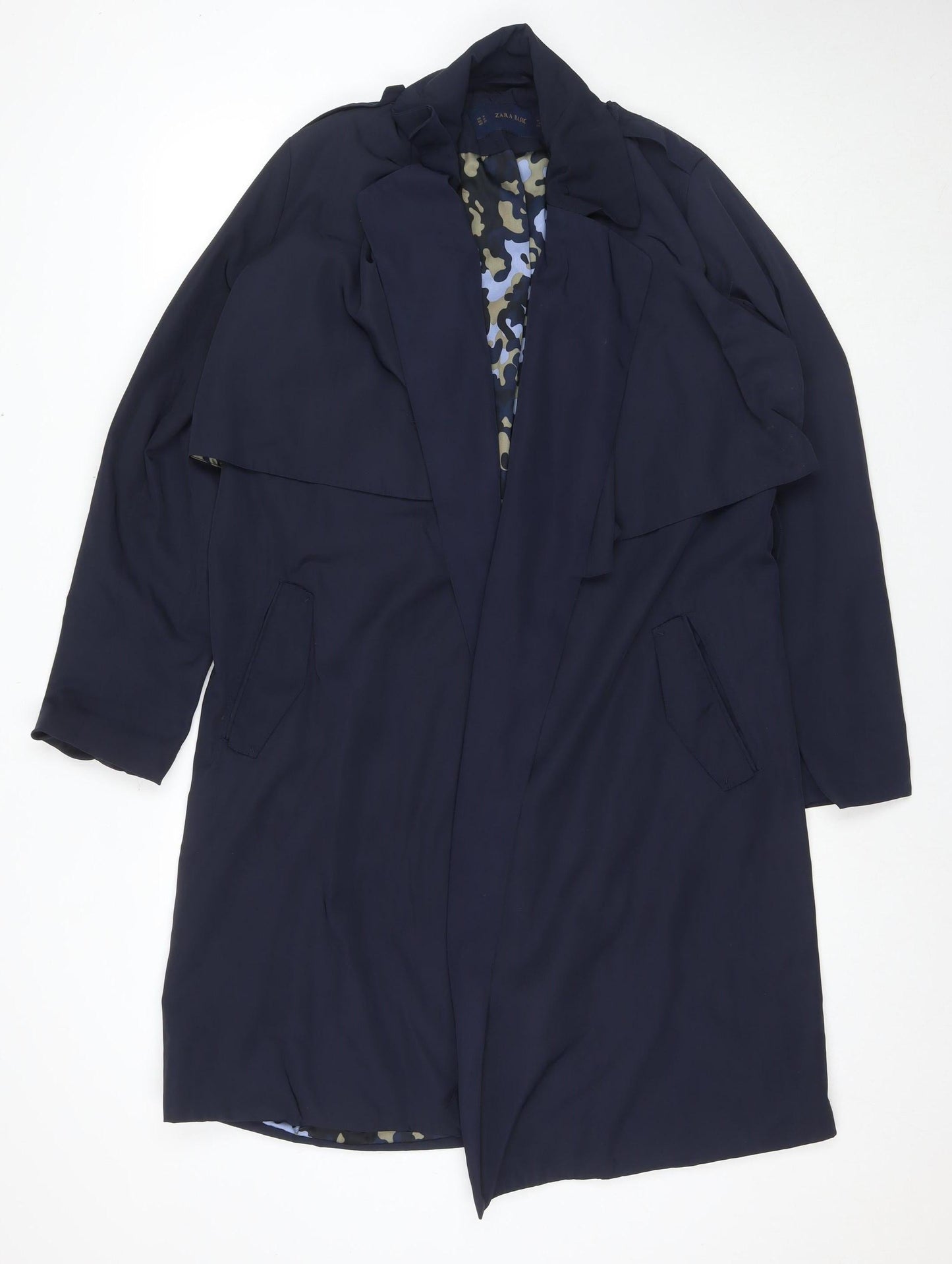 Womens UK Size M Zara Blue Overcoat