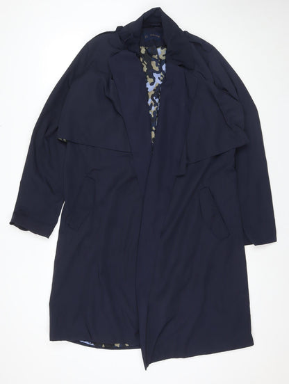 Womens UK Size M Zara Blue Overcoat