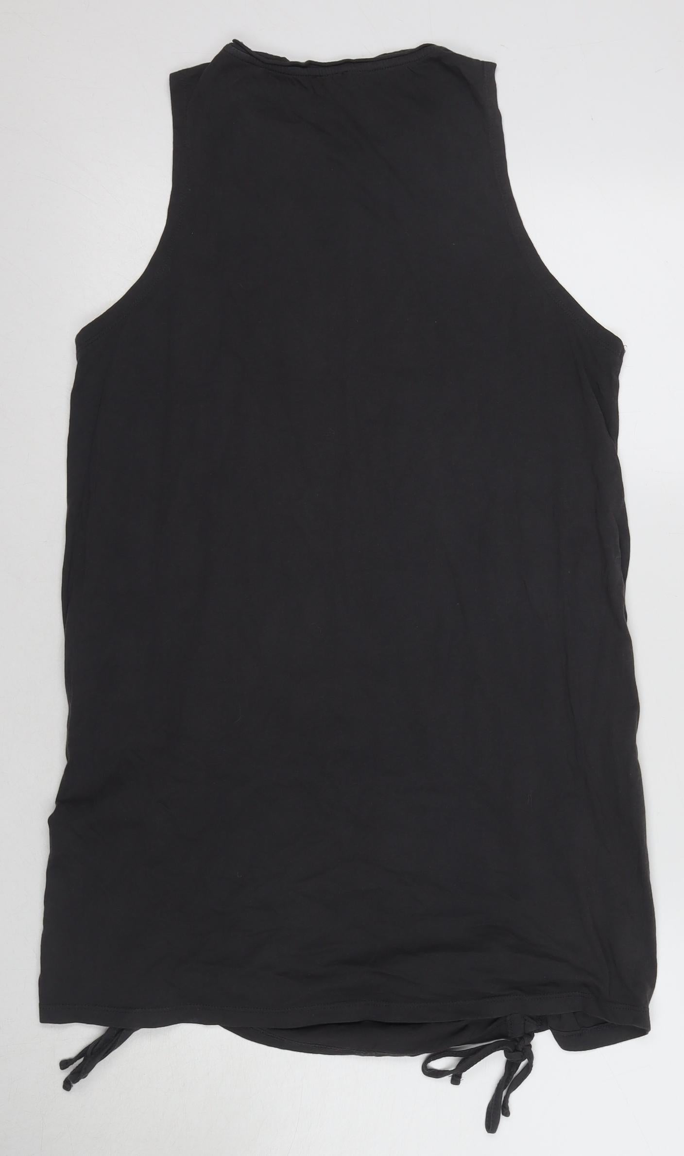 Womens UK Size 12 River Island Black Basic Tank