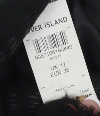 Womens UK Size 12 River Island Black Basic Tank