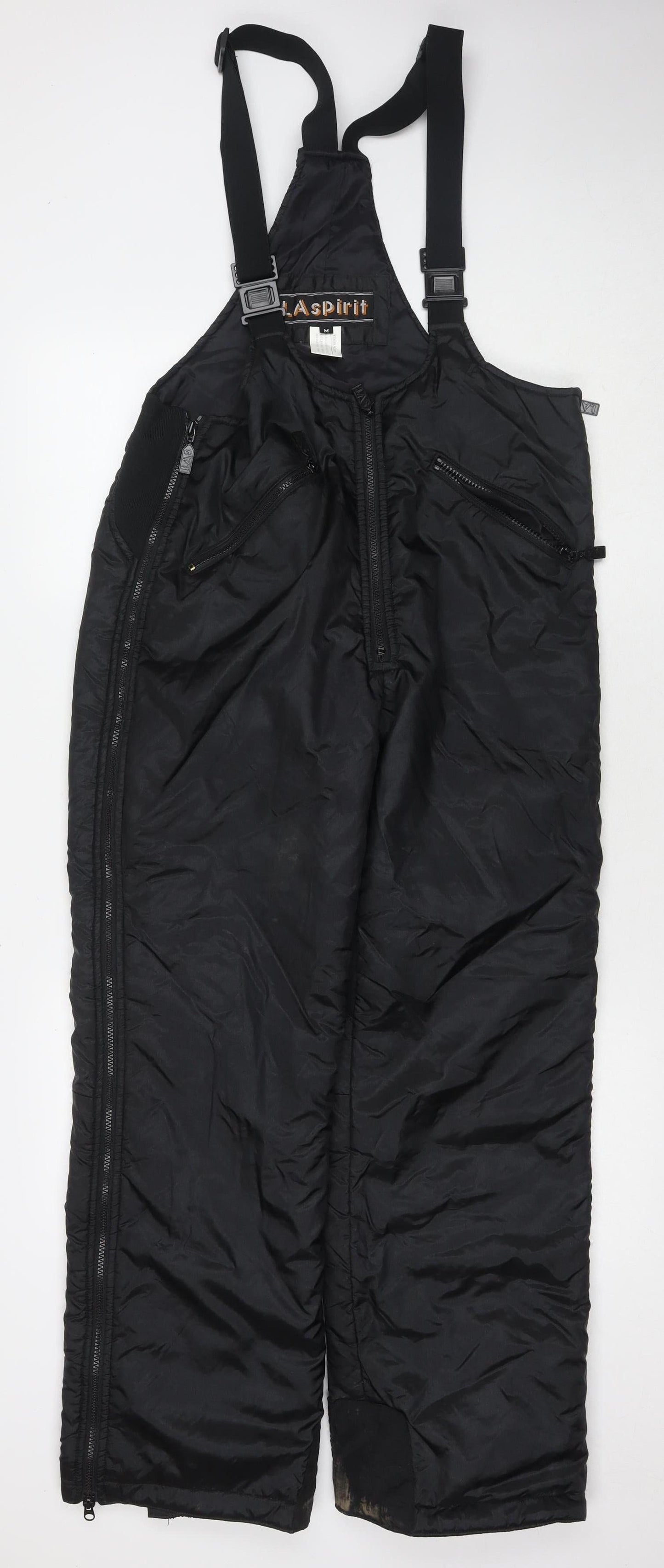 LA Spirit Black Unisex Jumpsuit M Nylon Zip