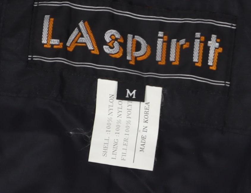 LA Spirit Black Unisex Jumpsuit M Nylon Zip