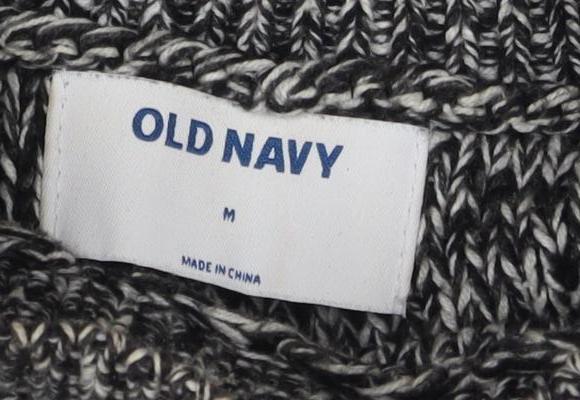 Old Navy Women's Black White Knit Sweater Dress M