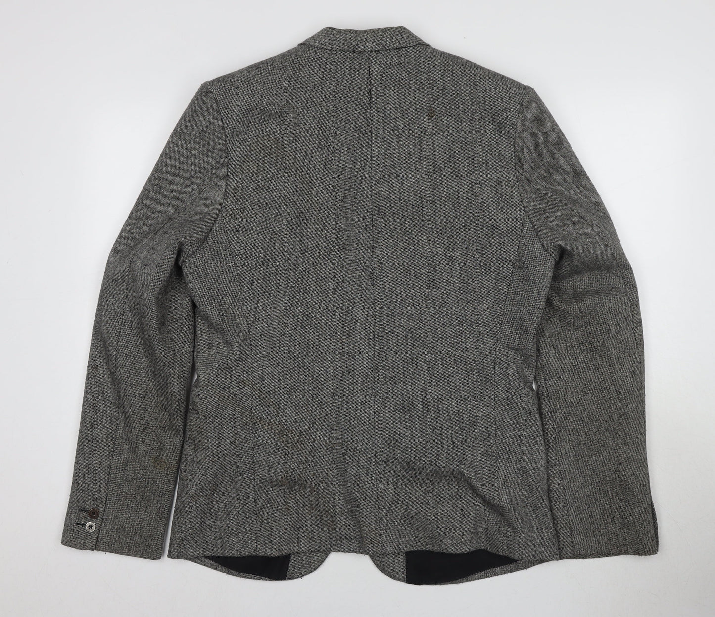 Mens UK Size L River Island Regular Grey Suit Jacket