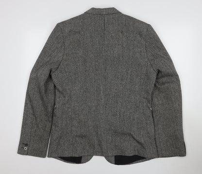 Mens UK Size L River Island Regular Grey Suit Jacket