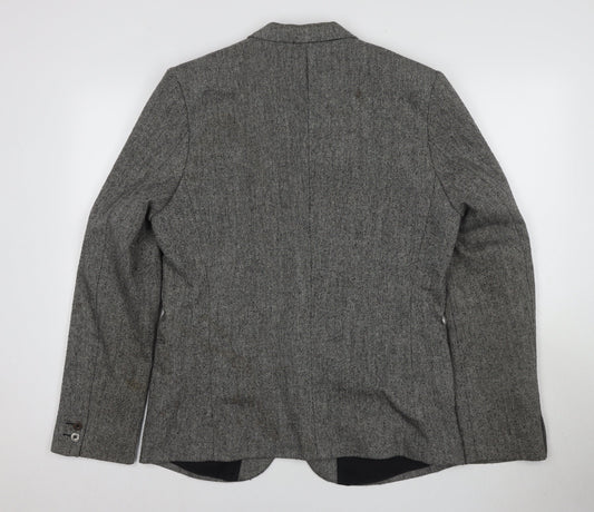 Mens UK Size L River Island Regular Grey Suit Jacket