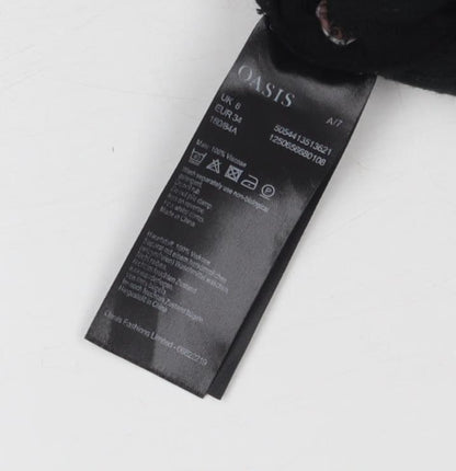 Oasis Women's Black A-Line Midi Dress Size 6