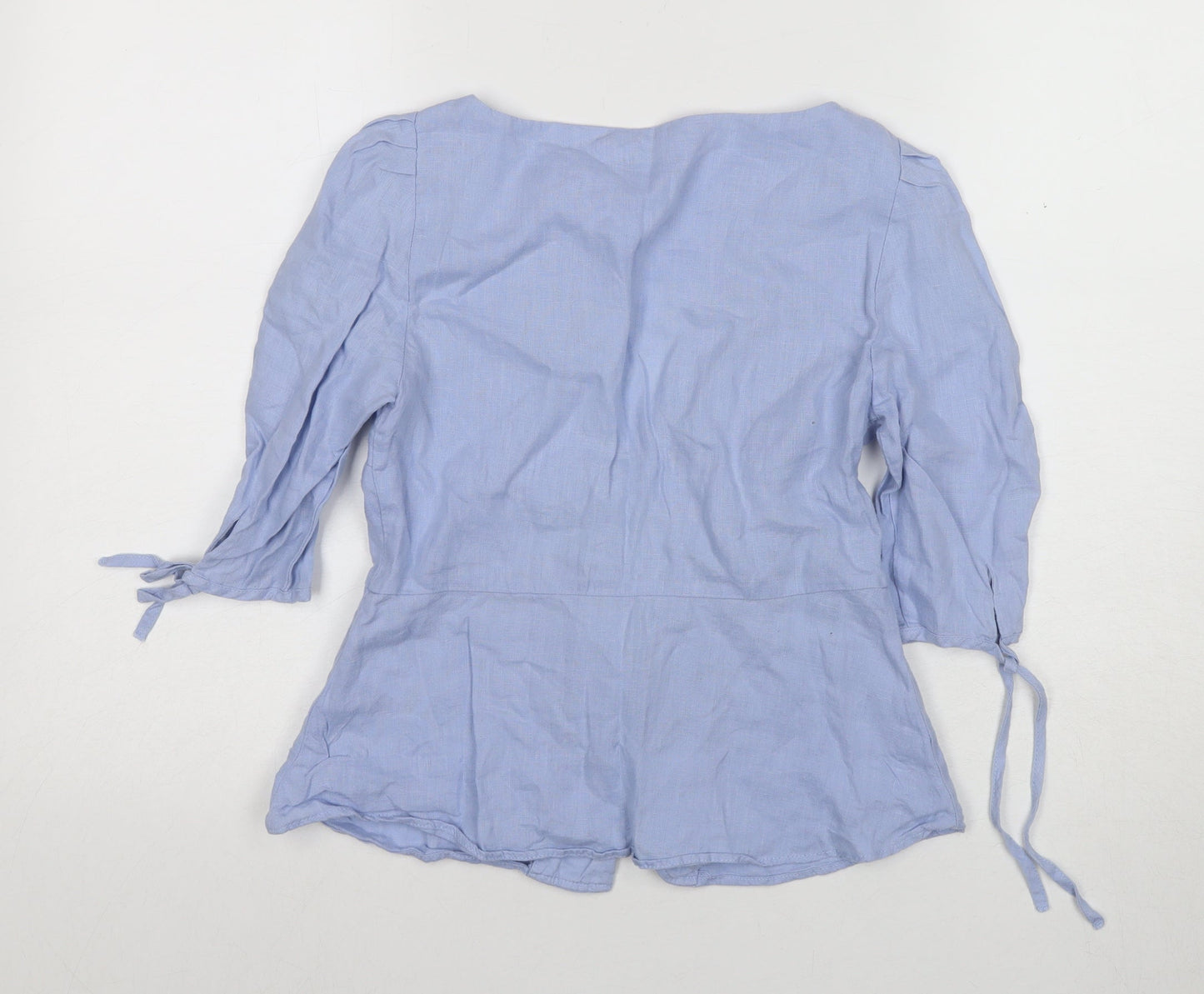 Womens UK Size XS Zara Blue Tunic Blouse