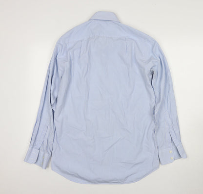 Charles Tyrwhitt Men's Blue Slim Fit Striped Shirt