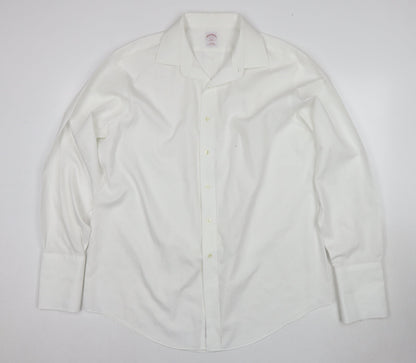 Mens UK Collar Size XL Brooks Brothers Smart White  Dress Shirt