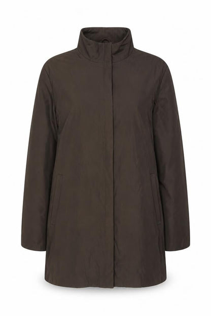 Dannimac Women's Brown Long Coat, Size L, Casual Autumn
