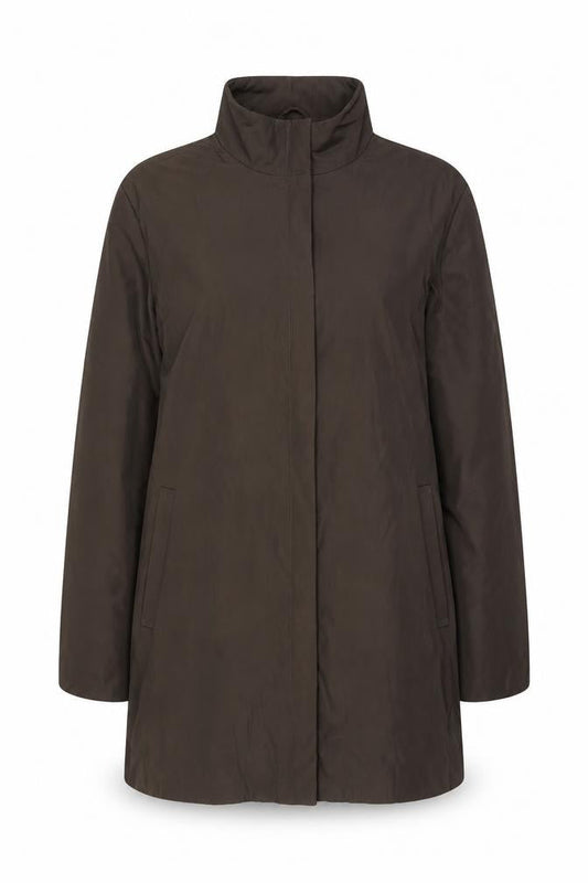 Dannimac Women's Brown Long Coat, Size L, Casual Autumn