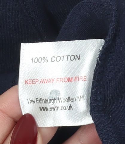 ISLE Women's Blue Christmas T-Shirt M Long Sleeve