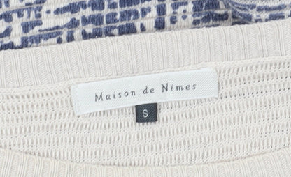 Womens UK Size S Maison de Nimes Ivory Pullover Jumper