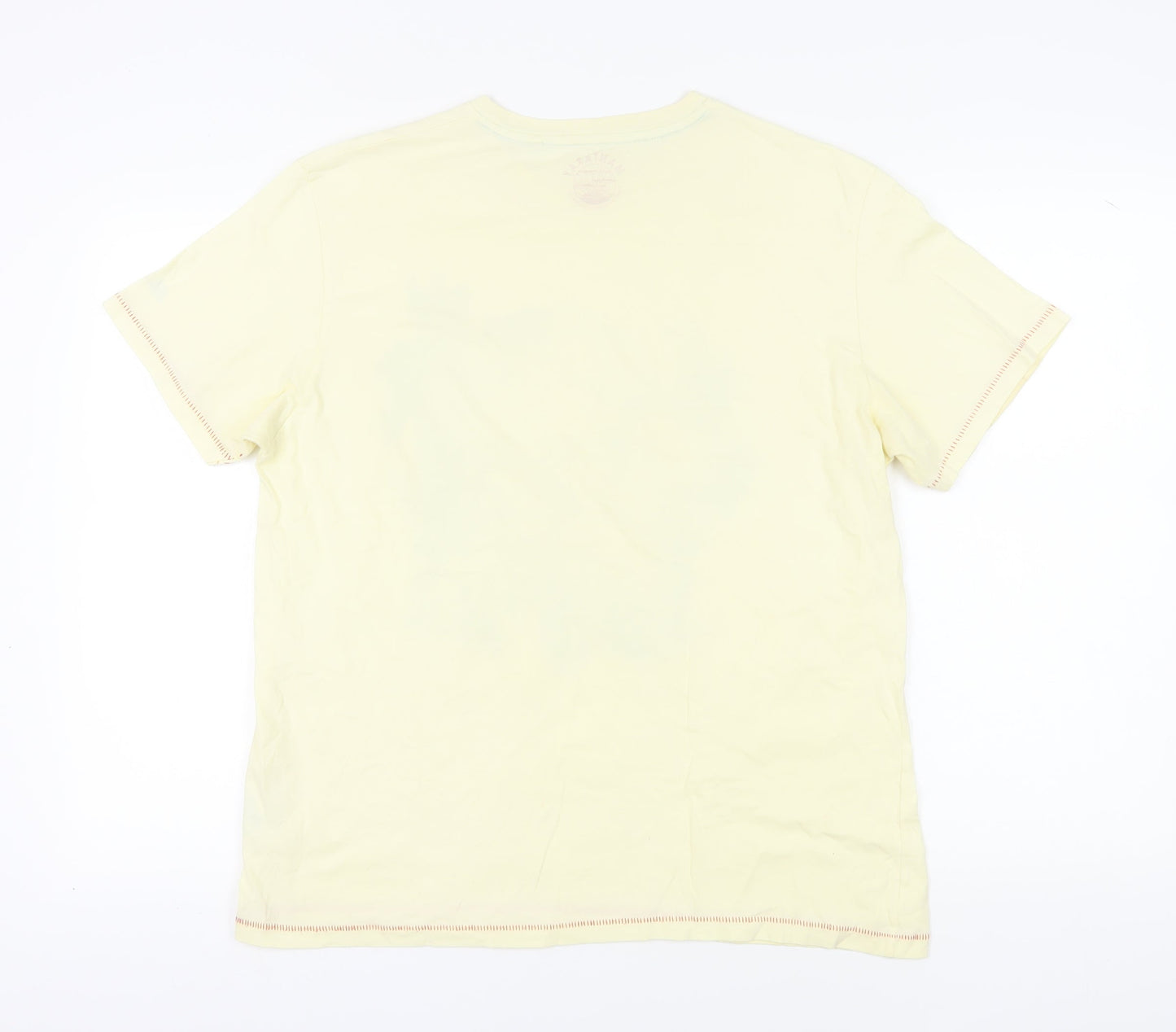 Mantaray Men's Beige Graphic Print T-Shirt Medium