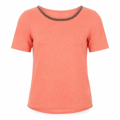 Womens UK Size 12 Red Herring Pink Basic T-Shirt