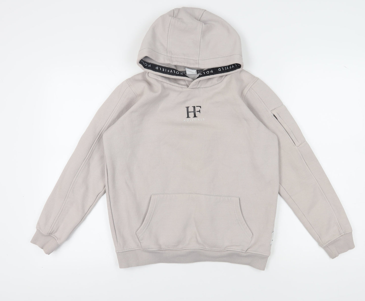 Holyfield Boys Beige Pullover Hoodie, Size M, Casual Comfort