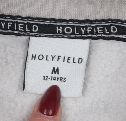 Holyfield Boys Beige Pullover Hoodie, Size M, Casual Comfort