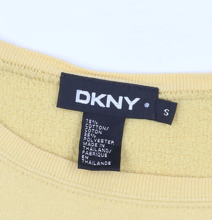 DKNY Women's Yellow Pullover Sweatshirt, Size S