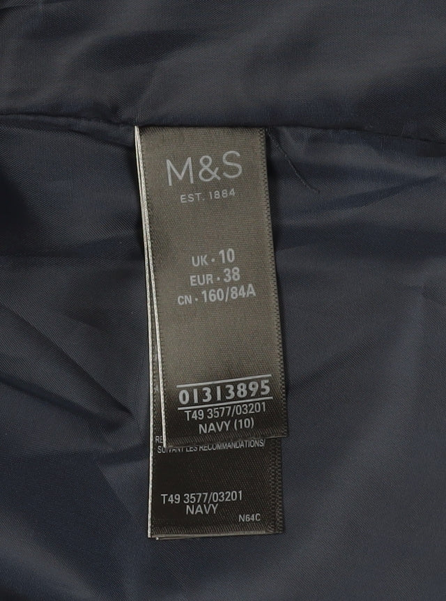 Womens UK Size 10 Marks and Spencer Blue Puffer Jacket