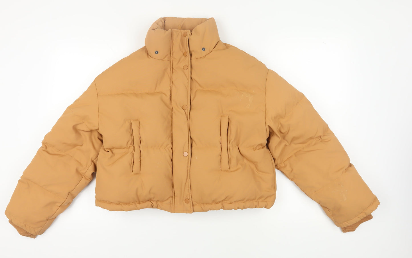 Womens UK Size 4 H&M Beige Puffer Jacket