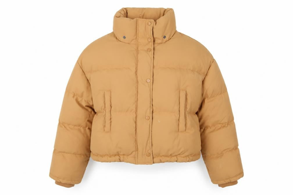 Womens UK Size 4 H&M Beige Puffer Jacket
