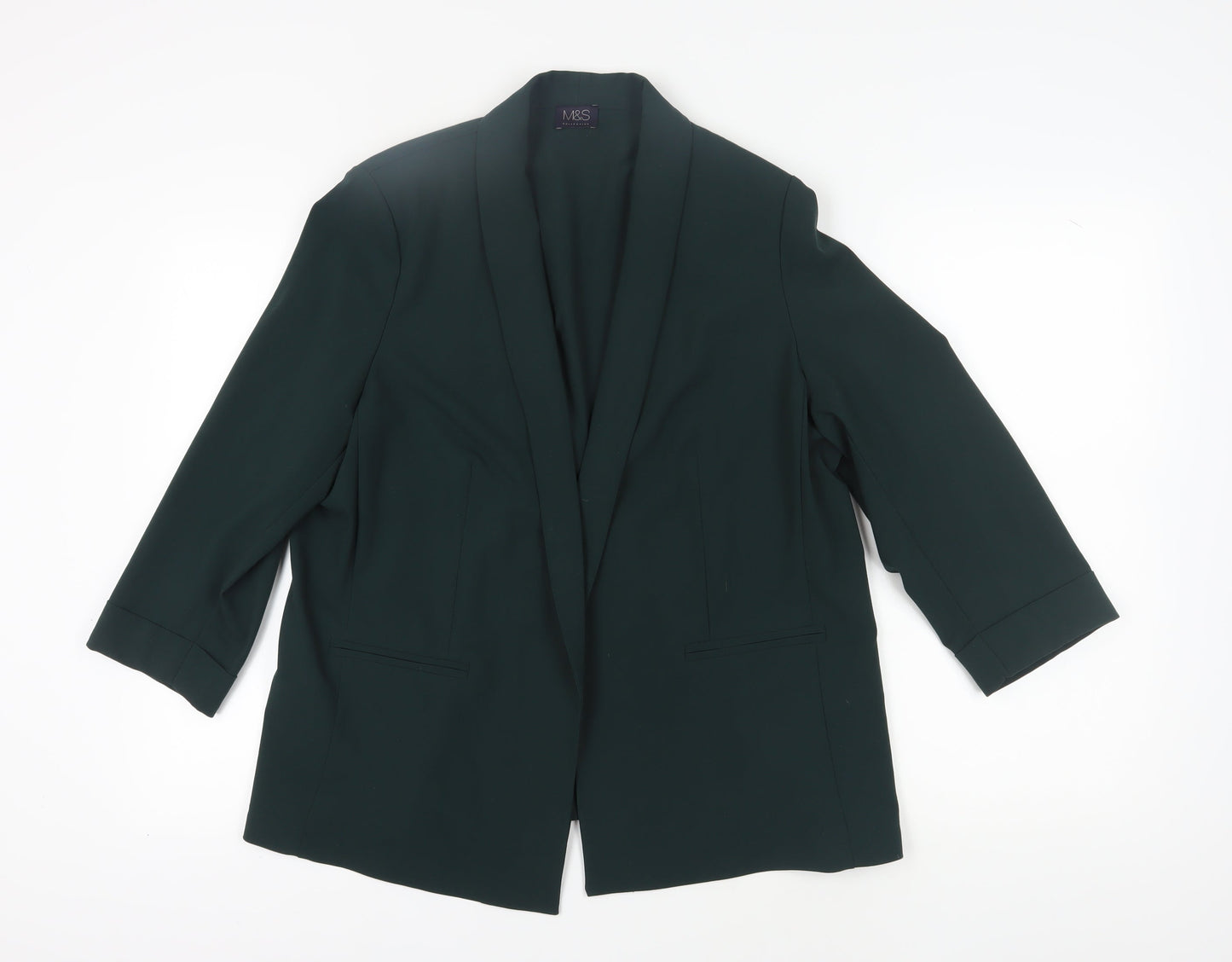 Marks and Spencer Women's Green Blazer UK 18 Regular