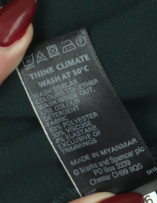 Marks and Spencer Women's Green Blazer UK 18 Regular