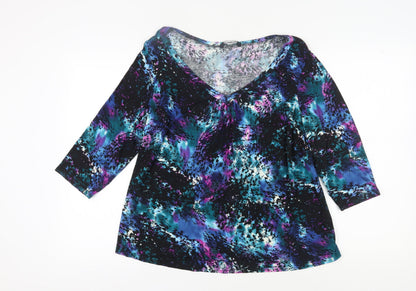Womens UK Size 18 M&Co Multicoloured Tunic Blouse