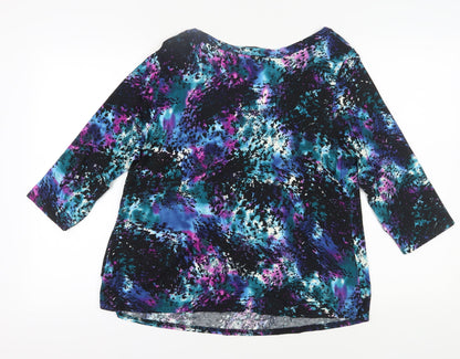 Womens UK Size 18 M&Co Multicoloured Tunic Blouse