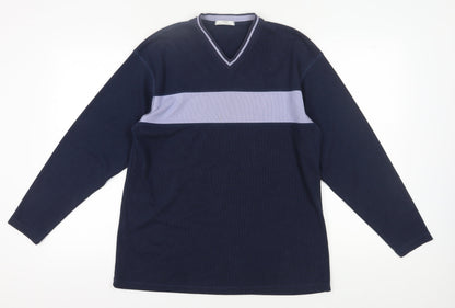 Mens UK Size M Marks and Spencer Blue Pullover Sweatshirt