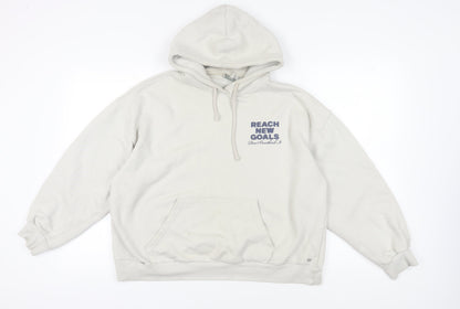Pacific Republic Beige Teen Pullover Hoodie, L