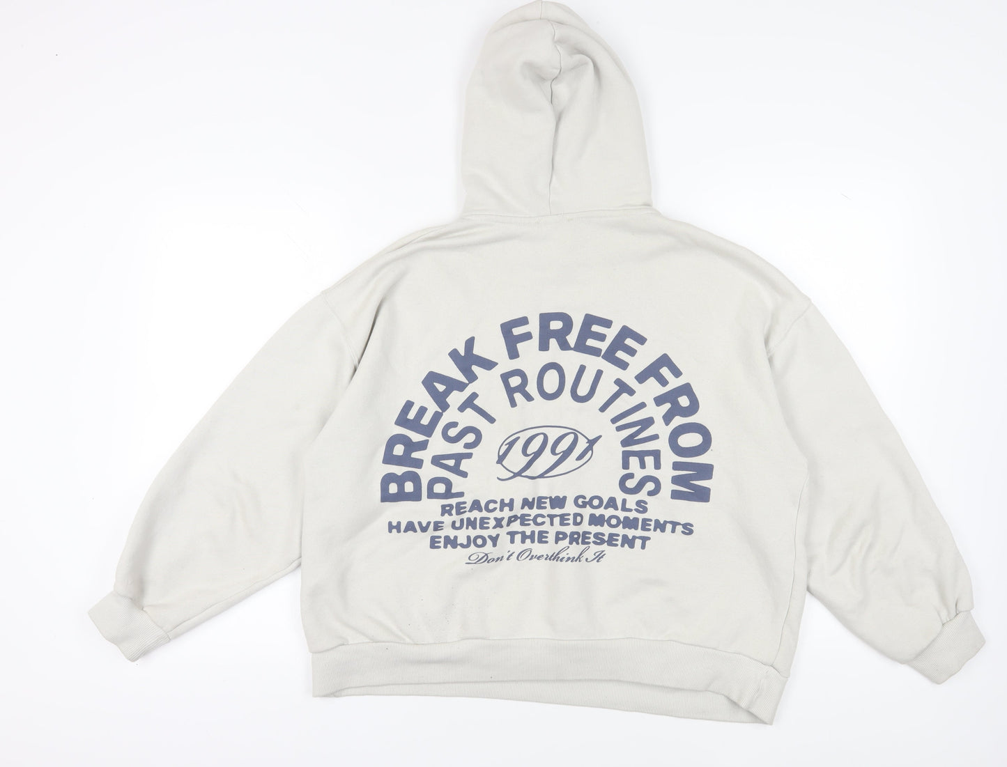 Pacific Republic Beige Teen Pullover Hoodie, L