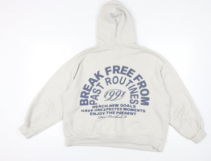 Pacific Republic Beige Teen Pullover Hoodie, L