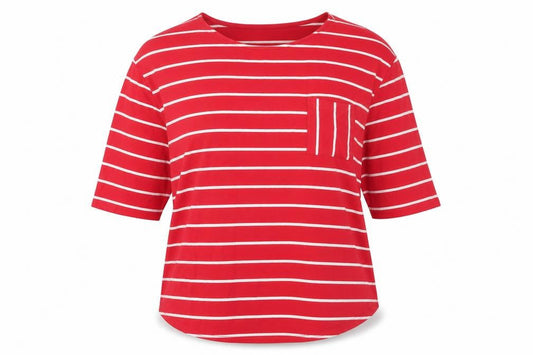 Womens UK Size 20 Capsule Red Basic T-Shirt