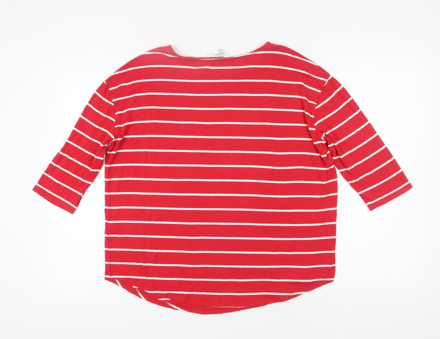 Womens UK Size 20 Capsule Red Basic T-Shirt