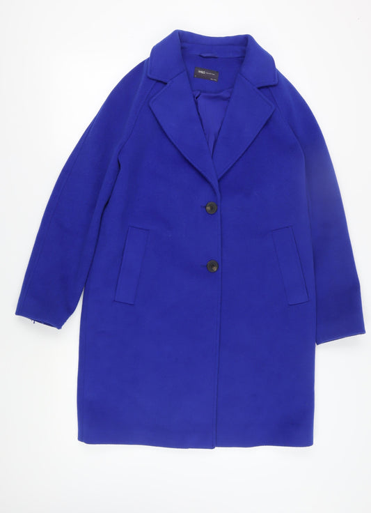 Womens UK Size 12 Marks and Spencer Blue Overcoat