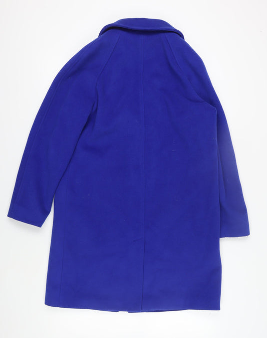 Womens UK Size 12 Marks and Spencer Blue Overcoat