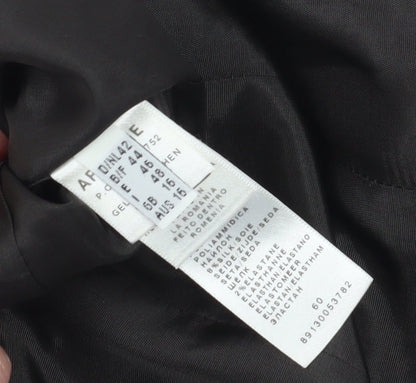 Apanage Women's Grey Wool Blazer, Size 14 Double Breasted