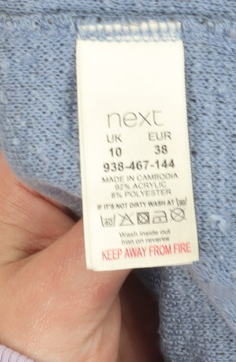 Womens UK Size 10 NEXT Blue Basic Jersey