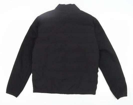 Zara Men’s Black Bomber Jacket, Size M, Casual Style