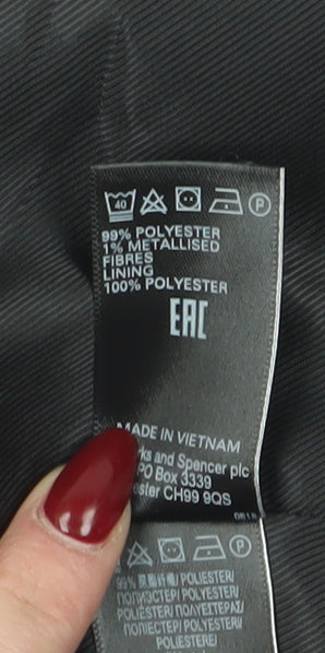 Marks and Spencer Women's Black Check Blazer Size 10