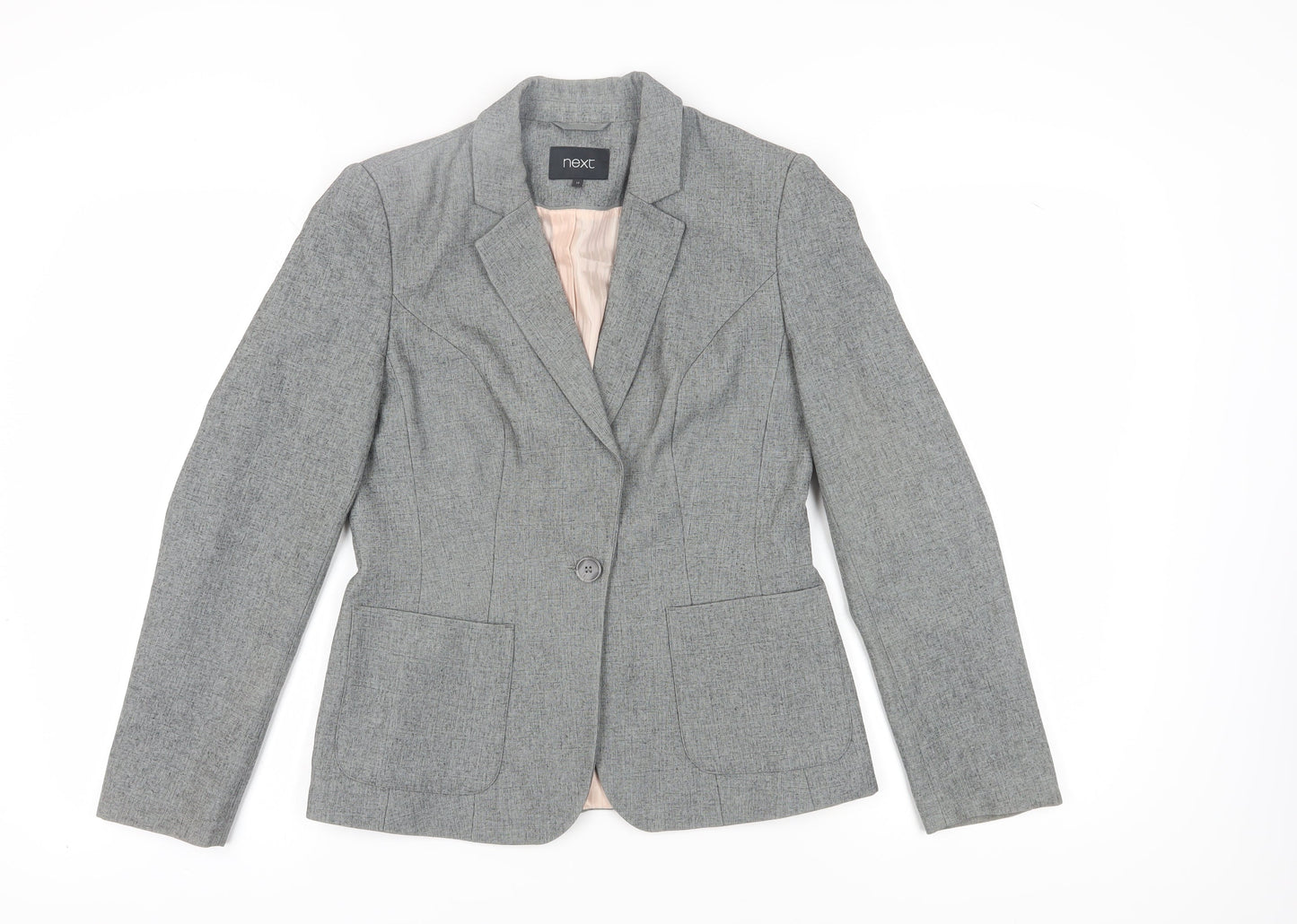Next Women's Grey Regular Fit Suit Jacket, Size 12