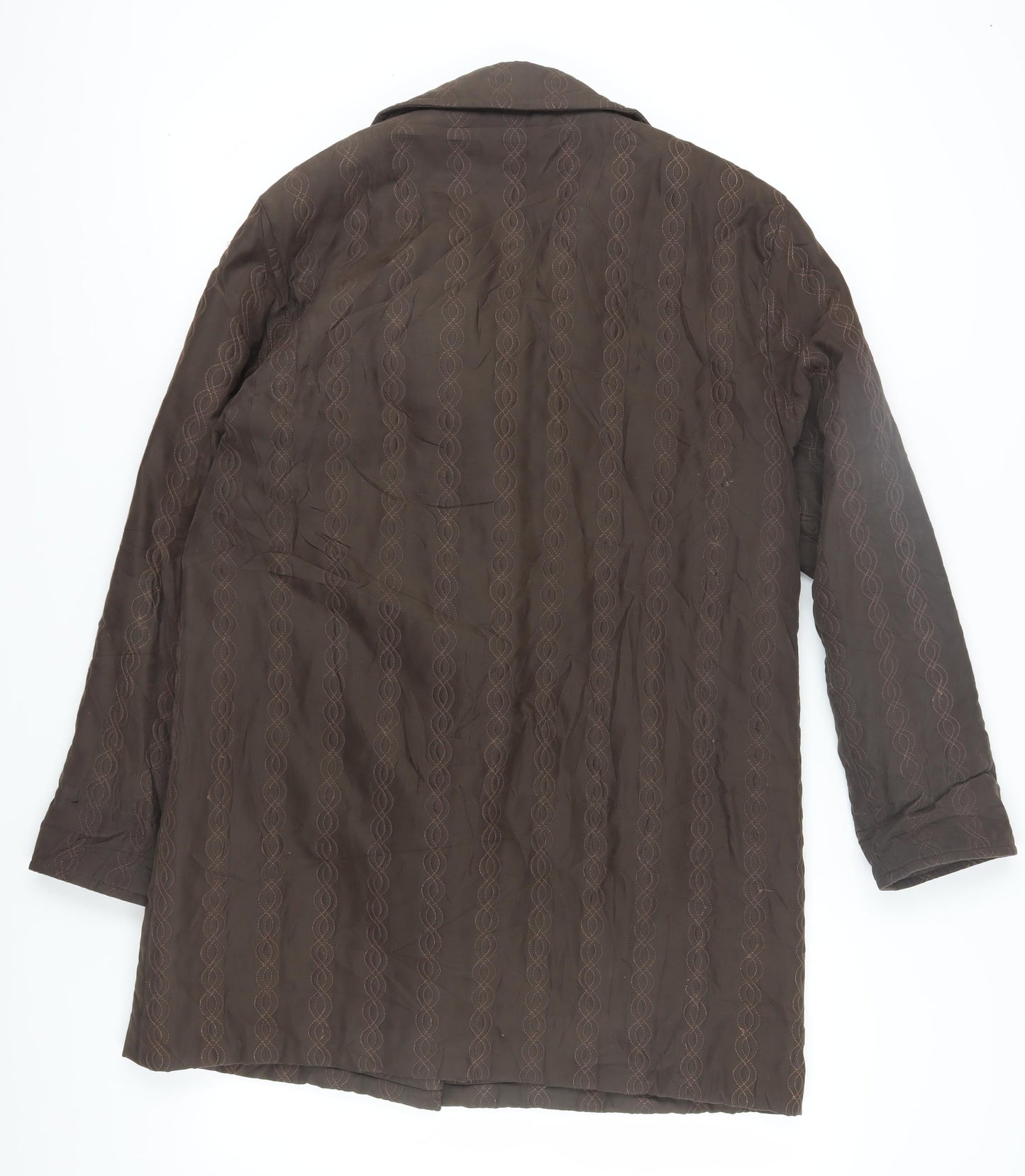 Klass Women's Brown Trench Coat, Size S, Button Closure