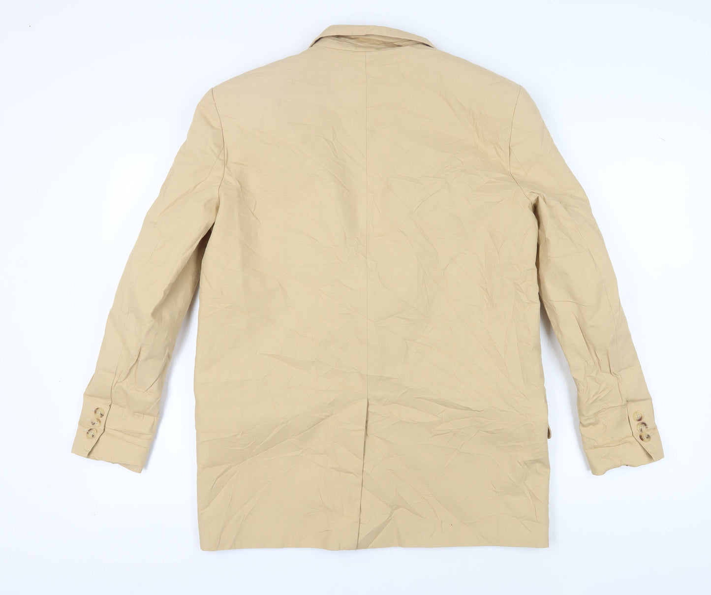 Zara Beige Women's Blazer, Size M, Mid-Length, Lined