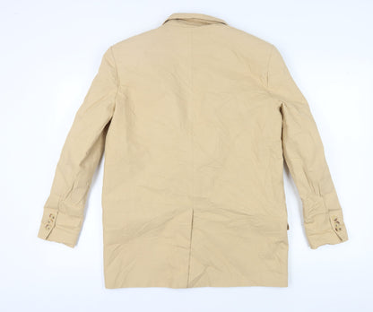 Zara Beige Women's Blazer, Size M, Mid-Length, Lined